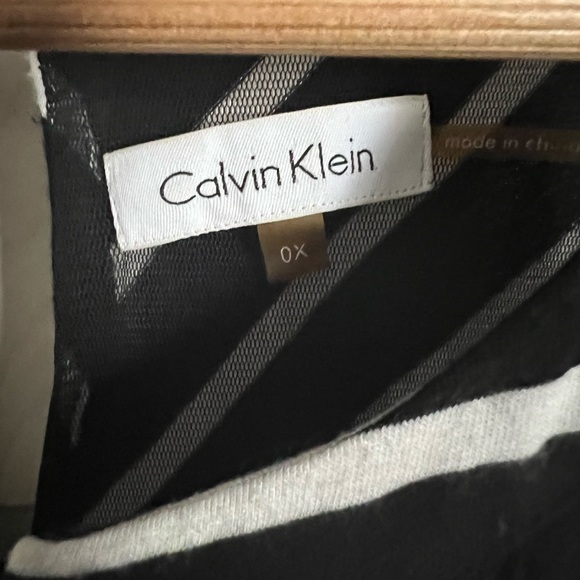 Calvin Klein Black & White Striped Maxi Dress SIZE-0X! - Picture 3 of 7